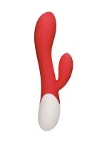 Heat Passion: G-Punkt-/Bunny-Vibrator mit Wärmefunktion, rot