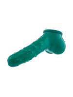 Toylie Gurke: Latex-Penis-Hodenhülle (13cm), grün