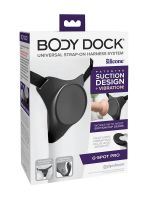 Body Dock G-Spot Pro: Vibro-Strap-On-Harness, schwarz/grau
