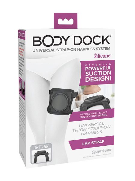 Body Dock Lap Strap: Strap-On-Harness, schwarz