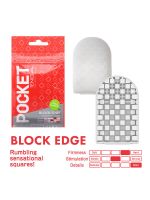 Tenga Pocket Stroker Block Edge: Masturbator, transparent