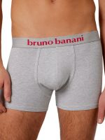 Bruno Banani Denim Fun: Short 2er Pack, hellgrau//anthrazit melange