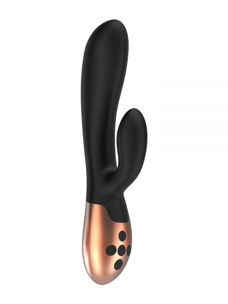 Elegance Exquisite: G-Punkt-/Bunny-Vibrator mit Wärmefunktion, schwarz