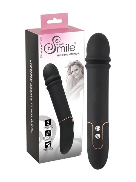 Sweet Smile Thrusting Vibrator: Stoßender Vibrator, schwarz