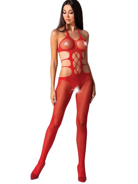 Passion BS084: Ouvert-Catsuit, rot