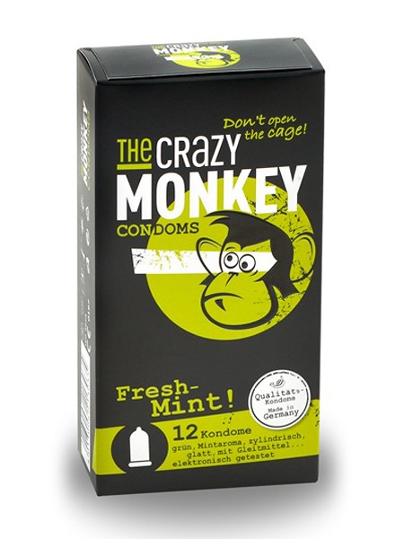 The Crazy Monkey Condoms Fresh-Mint 12er Pack
