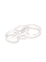 Rubber Ring Set: Penisringe-Set, weiß