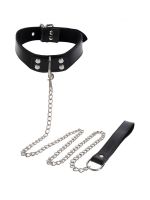 TABOOM Elegant Collar & Chain Leash: Halsfessel mit Kettenleine, schwarz
