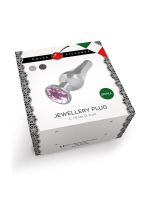 Dolce Piccante Jewellery Silver Style Small: Edelstahl-Plug, silber/pink