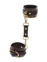 TABOOM Studded Wrist Cuffs Set: Handfesseln, schwarz/gold