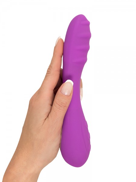 Rechargeable Warming Vibe Rippled: Vibrator, lila