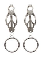 TABOOM Butterfly Clamps with Rings: Nippelklemmen, silber
