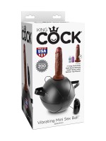 King Cock Vibrating Mini Sex Ball: Liebeskissen mit Vibrator, braun