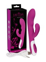 Javida Heating Vibe: Bunnyvibrator mit Wärmefunktion, lila