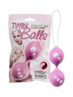 Twin Balls: Liebeskugeln, rosa/weiß