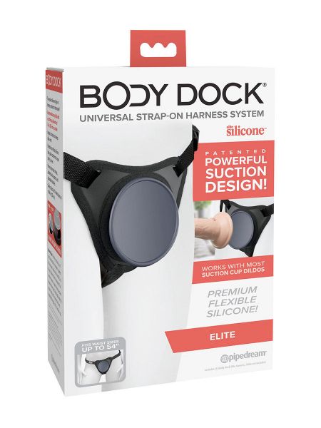 Body Dock Elite: Strap-On-Harness, schwarz/grau