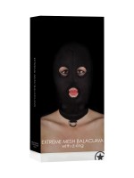 Ouch! Extreme Mesh Balaclava with D-Ring: Kopfmaske, schwarz