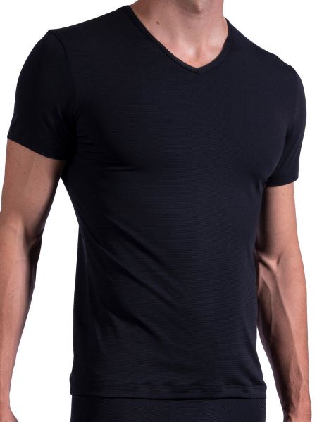 Olaf Benz RED2160: V-Neck-Shirt, schwarz