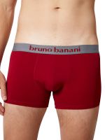 Bruno Banani Flowing: Short 2er Pack, bordeaux//grau melange
