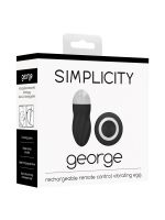 Simplicity George: Vibro-Ei mit Fernbedienung, schwarz