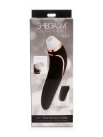 Shegasm Deluxe: 2in1 Klitorissauger und Vibrator, schwarz/roségold