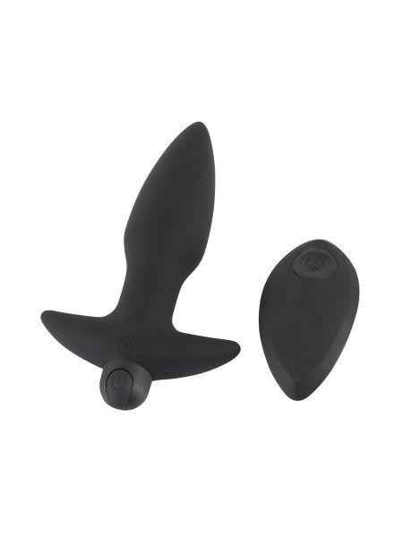 Black Velvets Remote controlled Butt Plug: Vibro-Analplug, schwarz